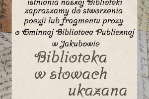 Plakat informujący o konkursie poetyckim