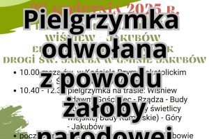 Plakat o odwołaniu pielgrzymki