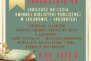 Zaproszenie na jubileusz 80-lecia Jakuboteki