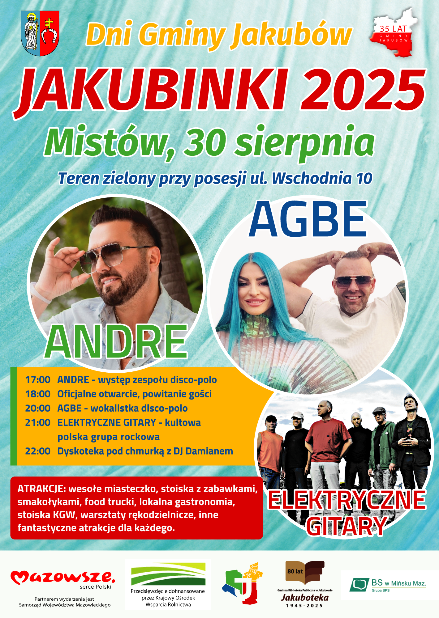 Plakat dotyczący imprezy - Jakubinki