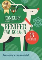 Plakat o konkursie "Renifer świętego Mikołaja"
