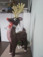 Figurka renifera z masy papierowej - rękodzieło