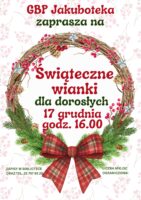Plakat informacyjny, zaproszenie na warsztaty dla dorosłych