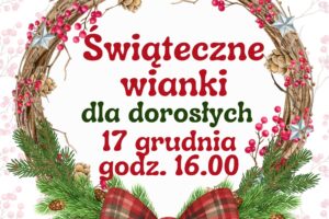 Plakat informacyjny, zaproszenie na warsztaty dla dorosłych