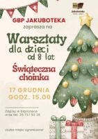 Plakat informacyjny, zaproszenie na warsztaty dla dzieci