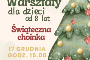 Plakat informacyjny, zaproszenie na warsztaty dla dzieci