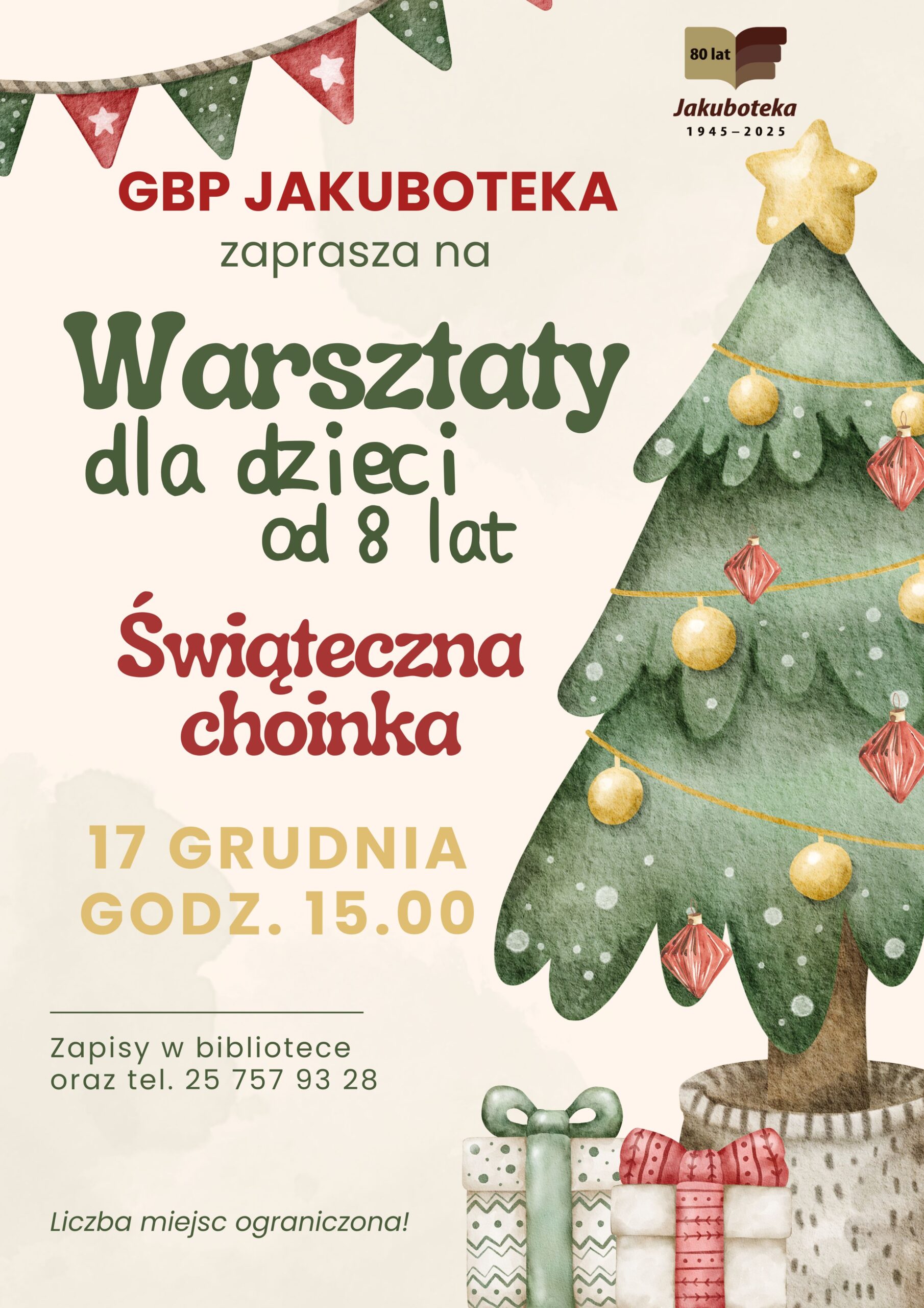 Plakat informacyjny, zaproszenie na warsztaty dla dzieci