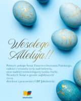 Kartka z życzeniami wielkanocnymi.