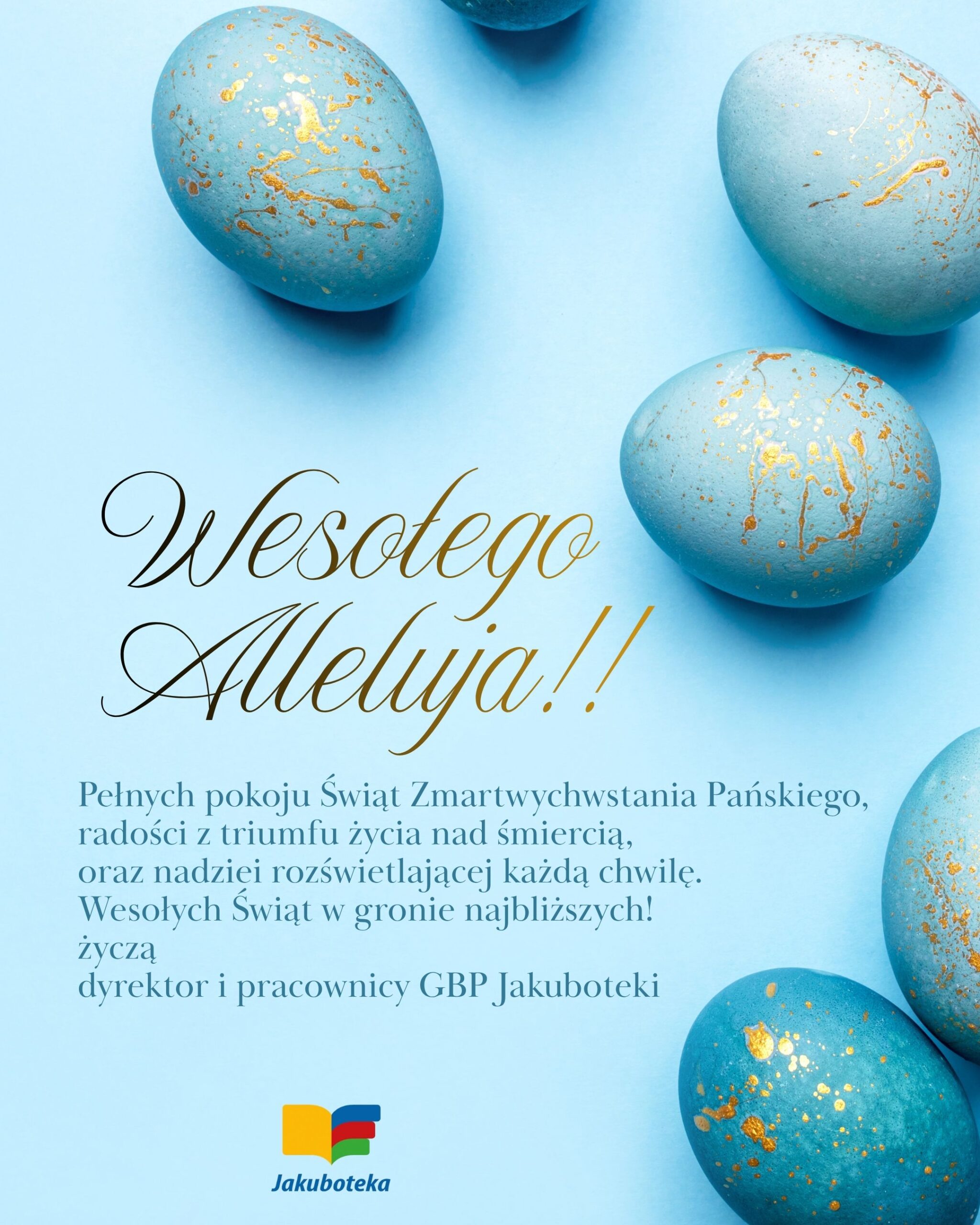 Kartka z życzeniami wielkanocnymi.