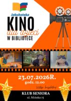 Plakat o seansie filmowym dla dzieci.