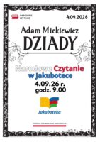 Plakat o Narodowym Czytaniu.