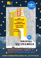 Plakat o nocy bibliotek