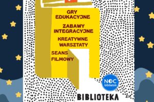 Plakat o nocy bibliotek